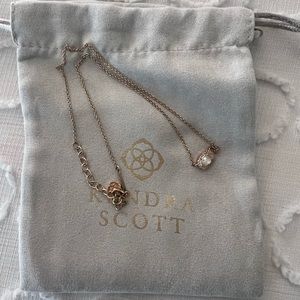 Kendra Scott rose gold and white Grayson necklace